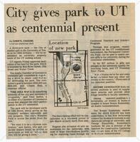 Austin American-Statesman article: "City gives park to UT as centennial present"