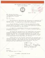 Letter from Maxine C. Hairston to Mrs. Shirley Bird Perry regarding the University's 1983 Honors Day convocation