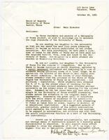 Letter from Mr. and Mrs. R. E. Moody to the Board of Regents, University of Texas at Austin