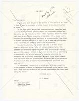 Draft of letter from UT President J. R. Smiley to Thornton Hardie in reply to his letter, undated