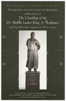 Flier for the unveiling of the Dr. Martin Luther King, Jr. Sculpture