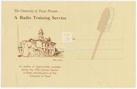 Brochure for A Radio Training Service, Summer 1940