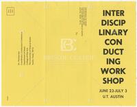Brochure for the Interdisciplinary Conducting Workshop