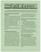The Call Letter – newsletter of the Student Radio Task Force, Vol. 1, No. 1