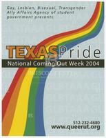 Front and back of flier/postcard for TexasPride – National Coming Out Week