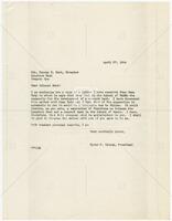 Letter from UT President Rainey to Colonel George E. Hurt