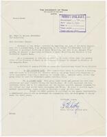 Letter from E. W. Doty to Dr. Homer P. Rainey