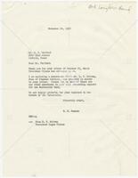 Letter from H. H. Ransom to Mr. B. J. Whitted regarding attached memorandum