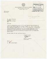 Letter from Nelson G. Patrick, commending the Longhorn Band