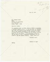 Letter from UT President Stephen H. Spurr to Tolbert Foster, KVUE, regarding "To Beat the Band"