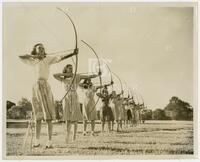 Photograph of UT women's archery team, undated