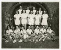 Posed photo of volleyball team/club, undated