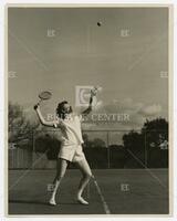 Woman playing tennis