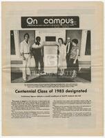 On Campus photo and article "Centennial Class of 1983 designated"