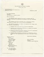 Letter from Rhea H. Williams, Chairman, Intramural Sports Committee to Dr. Norman Hackerman, President