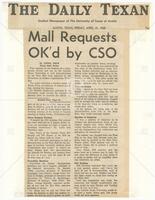 Daily Texan article: "Mall Requests OK'd by CSO"