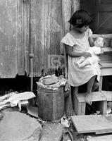 A.little girl playing