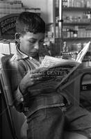 A boy reading