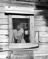 The window of a one room house.