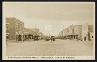 Main Street Looking West. Harlingen, Texas