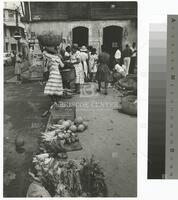 Photograph of an open market in Guadeloupe