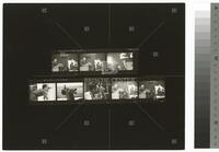 Photographic contact sheet of Flip Schulke photographing W. Eugene Smith at a conference, 1959