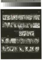 Photographic contact sheet of a civil rights protest outside of a Woolworth store, 1960