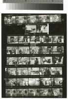 Photographic contact sheet of a civil rights protest outside of a Woolworth store, 1960