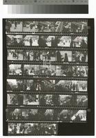 Photographic contact sheet of a civil rights protest outside of a Woolworth store, 1960