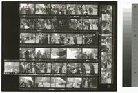 Photographic contact sheet of a civil rights protest outside of a Woolworth store, 1960