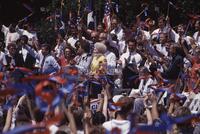 Photograph of Ann Richards speaking at a campaign event for Bill Clinton, August 27, 1992