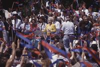 Photograph of Ann Richards speaking at a campaign event for Bill Clinton, August 27, 1992