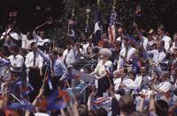 Photograph of Ann Richards speaking at a campaign event for Bill Clinton, August 27, 1992