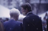 Photograph of Al Gore and Ann Richards speaking, 1993