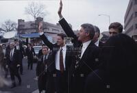 Photograph of Bill Clinton and Al Gore waving, 1993