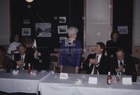 Photograph of Ann Richards and Al Gore at Scholz Garten, 1993