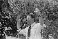 Photograph of Al Gore speaking during a campaign event, August 27, 1992