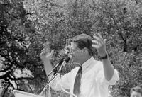 Photograph of Al Gore speaking during a campaign event, August 27, 1992