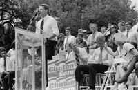 Photograph of Al Gore speaking at a campaign event, August 27, 1992