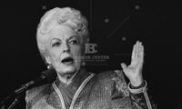 Photograph of Ann Richards speaking, January 2, 1991