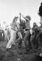 Photograph of people dancing during the May Day protests, May 1, 1971