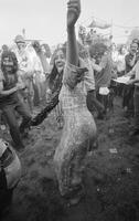 Photograph of people dancing during the May Day protests, May 1, 1971