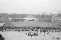 Photograph of members of Vietnam Veterans Against the War gathering to protest the Vietnam War,  April 23, 1971