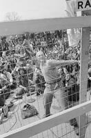 Photograph of members of Vietnam Veterans Against the War gathering to protest the Vietnam War,  April 23, 1971