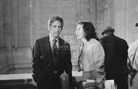 Photograph of Daniel Ellsberg and Patricia Ellsberg at the U.S. Senate Watergate Committee hearings, May 17, 1973