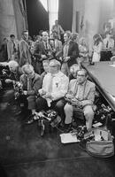 Photograph of reporters and photographers during the U.S. Senate Watergate Committee hearings, May 17, 1973