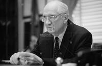 Photograph of Jack Brooks in his office, 1988