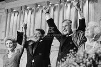 Photograph of Nancy Reagan, Ronald Reagan, George Bush, and Laura Bush, 1988