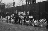 Photograph of Al Gore at the Vietnam Veterans Memorial, 1992