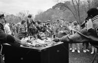 Photograph of people at the Vietnam Veterans Memorial, 1992